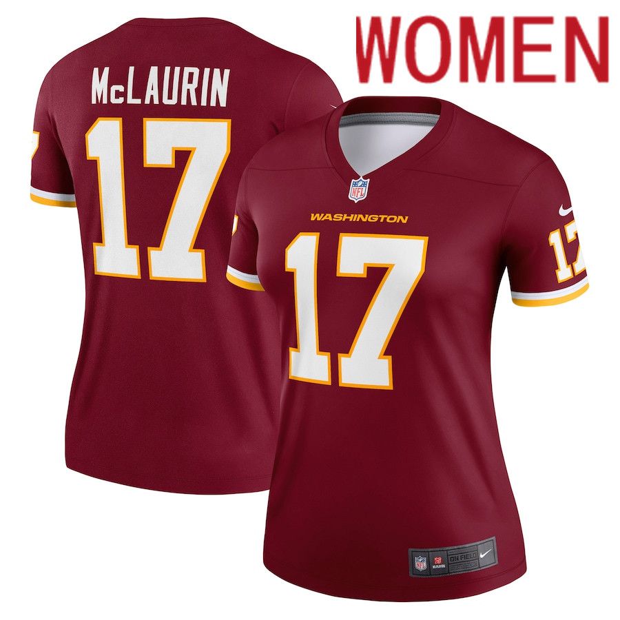 Cheap Women Washington Redskins 17 Terry McLaurin Nike Burgundy Legend NFL Jersey